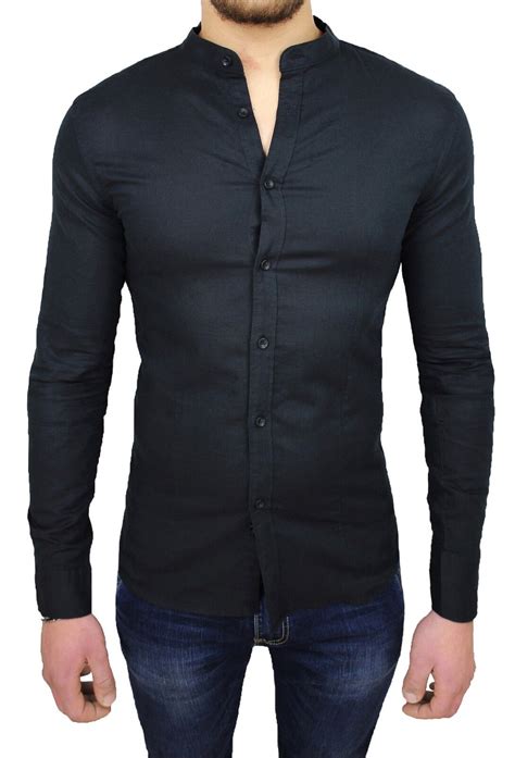 camicia coreana nera